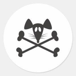 zwerfdier ronde sticker