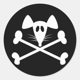 zwerfdier ronde sticker