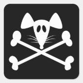 zwerfdier vierkante sticker (Voorkant)