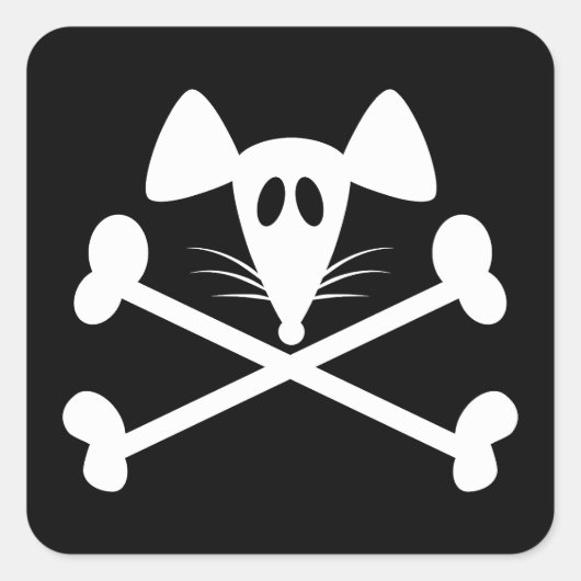 zwerfdier vierkante sticker (Voorkant)