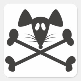 zwerfdier vierkante sticker