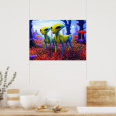 Zwerfende gratis AI-aliens Poster (Keuken)