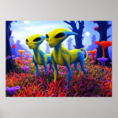 Zwerfende gratis AI-aliens Poster (Voorkant)