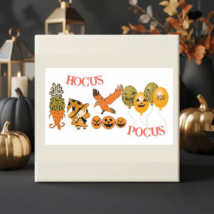 Zwerfhond heks Jack O Lanterns Raaf Hocus Pocus Rechthoekige Sticker
