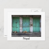 Zwerfhonden aan de voorzijde, groen, wit briefkaar briefkaart (Voorkant / Achterkant)