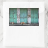 Zwerfhonden voor deuren rechthoek sticker (Tas)