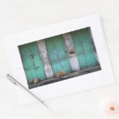 Zwerfhonden voor deuren rechthoek sticker (Envelop)