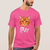 Zwerfkat gepixeld t-shirt (Voorkant)