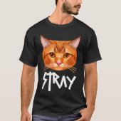 Zwerfkat gepixeld t-shirt (Voorkant)