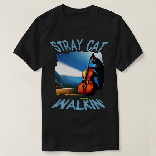 Zwerfkat Walkin T-shirt (Design voorkant)