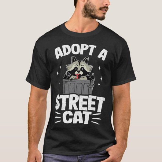Zwerfkat Wasbeer Adoptie T-shirt (Voorkant)