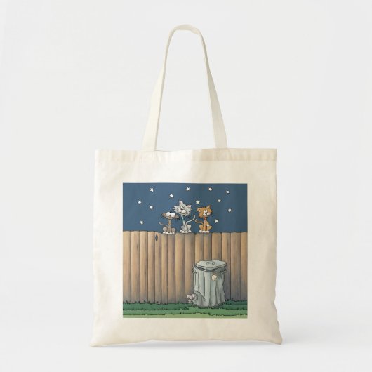 Zwerfkatten op een hek Tote Bag (Voorkant)