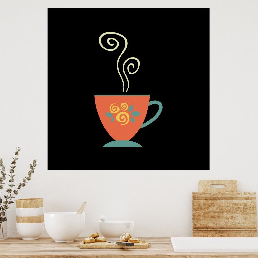 Zwerfkop thee of koffie poster (Keuken)