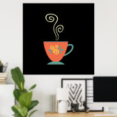 Zwerfkop thee of koffie poster (Thuiskantoor)
