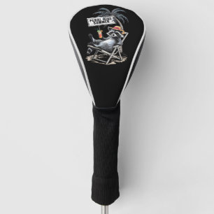 Zwerfmeisje Zomer Strand Grappige Wasbeer Golfheadcover