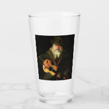 Zwerfmuzikant (Gitarist Oude Man) (Retro)