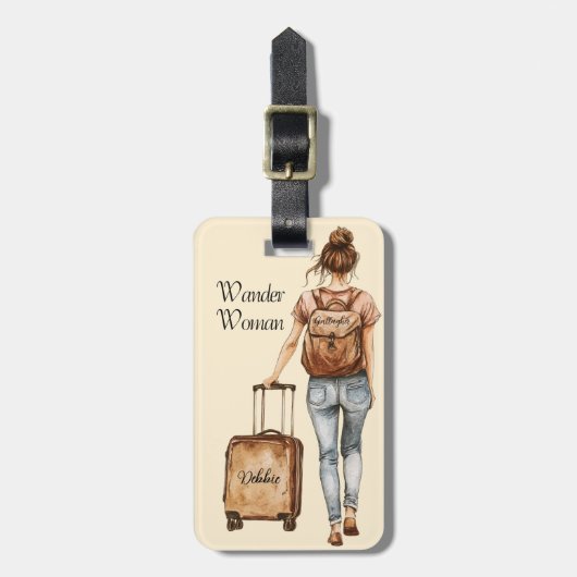 zwerfster | Fun Travel Bagagelabel (Voorkant verticaal)