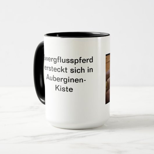 Zwergflusspferd Tasse Mok (Voorkant links)