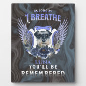 Zwergschnauzer zolang ik het herdenkingsmonument n fotoplaat (Voorkant)