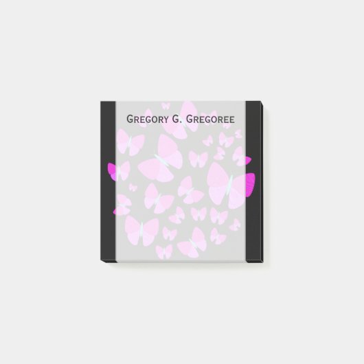 zwerm artistieke butterfvliegen + Aangepaste naamn Post-it® Notes (Voorkant)