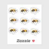 zwerm honingbijen sticker (Vel)