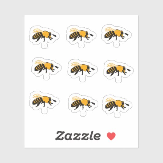 zwerm honingbijen sticker (Vel)
