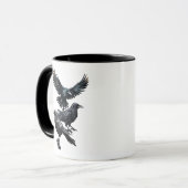 Zwerm kraaien Corvid Bird Logo Mok (Voorkant links)