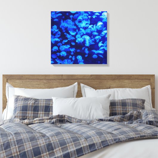 zwerm van kwallen canvas afdruk (Insitu (Slaapkamer))
