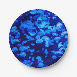 zwerm van kwallen papieren bordje