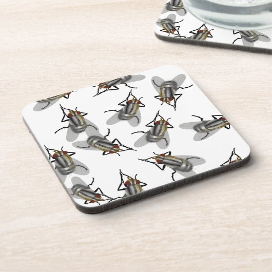 zwerm vliegen bier onderzetter (Linkerzijde)