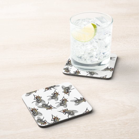 zwerm vliegen bier onderzetter (Rechterzijde)