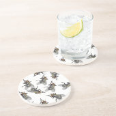 zwerm vliegen zandsteen onderzetter (Zijkant)