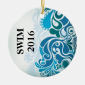 Zwerper met kerstboomversiering keramisch ornament (Voorkant)