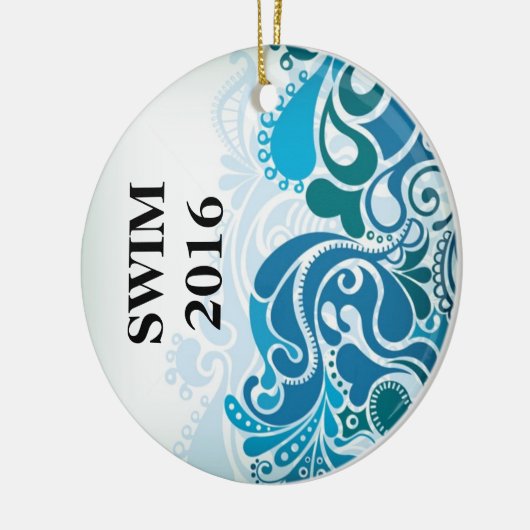 Zwerper met kerstboomversiering keramisch ornament (Links)