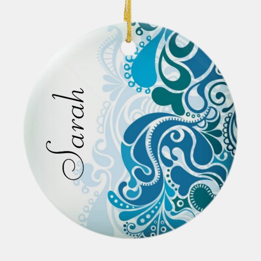 Zwerper met kerstboomversiering keramisch ornament (Achterkant)