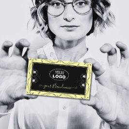 Zwervel, zwarte crème, mousserende diamanten, Logo Visitekaartje