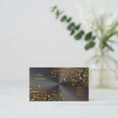 Zwervels/goudzwammen, gelaagd/gesmolten staal visitekaartje (Staand voorkant)