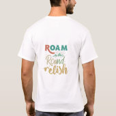 Zwerven en genieten t-shirt (Achterkant)