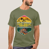 Zwerven, Relax, Herhaal RV Camping Lifestyle T-shirt (Voorkant)