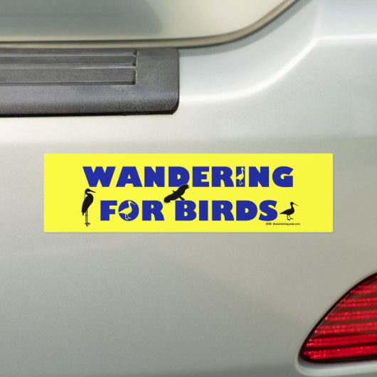zwerven voor vogels bumpersticker (Op auto)