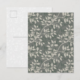 Zwervende Bladeren Elegante Aardse Botanische Briefkaart