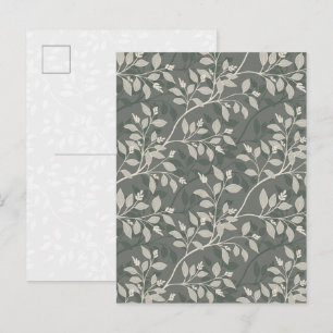 Zwervende Bladeren Elegante Aardse Botanische Briefkaart