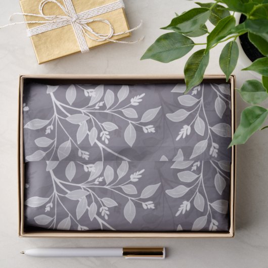 Zwervende Bladeren Elegante Lavendel Botanisch Tissuepapier (Geschenk)