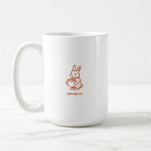 zwervende konijn met koffie esthetiek koffiemok