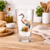 Zwervende Kraanvogel Glas