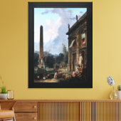 Zwervende Minstrelen door Hubert Robert Canvas Afdruk (Insitu (Woonkamer))