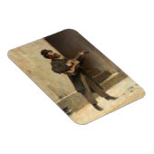 Zwervende muzikant met een gitaar (door Induno) Magneet (Rechterzijde)