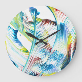 Zwerver 1 Kleurrijke Abstracte Wandklok