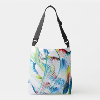 Zwerver 1 Vrij Stromende Kleurrijke Abstracte Bood Crossbody Tas