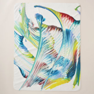 Zwerver 1 Vrij Stromende Kleurrijke Abstracte Deke Sherpa Deken
